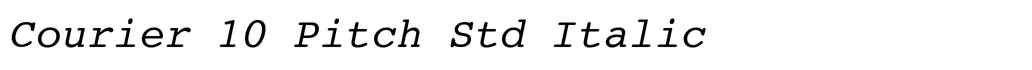 Courier 10 Pitch Std Italic image
